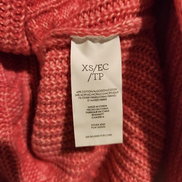 Cabi Elsa Pullover Sweater Crewneck Cable Pink Size XS #4245 Pullover - Picture 8 of 9